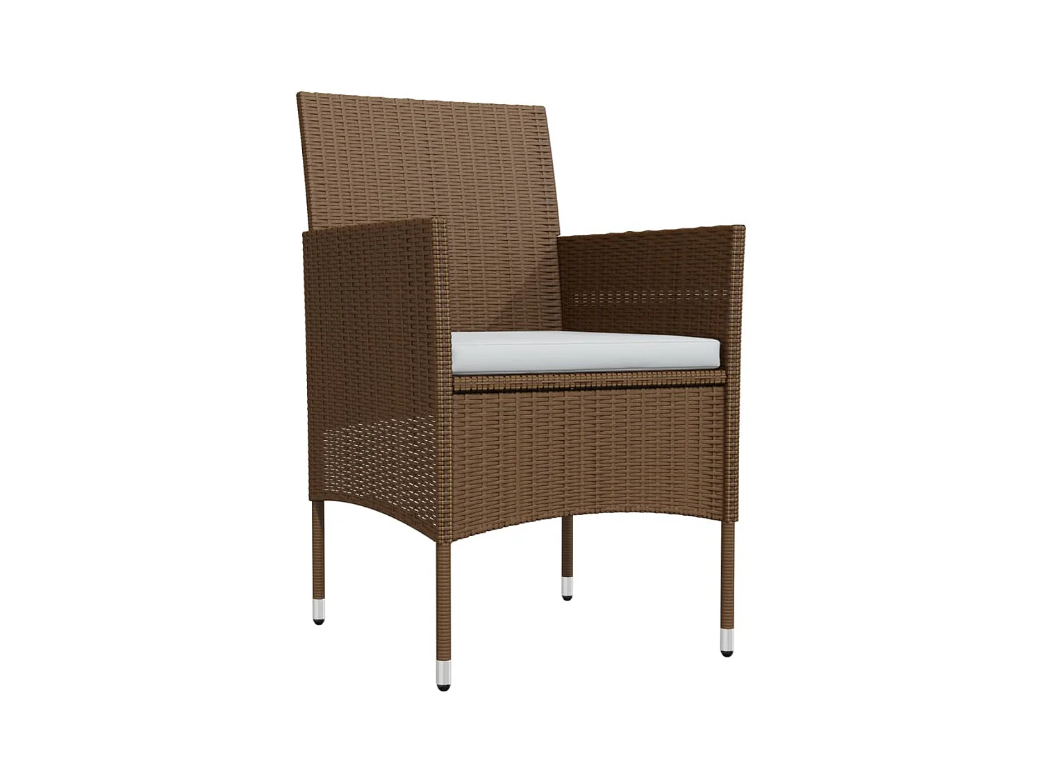 Comedor de jardín 5 piezas con cojines marrón y negro YOE42372