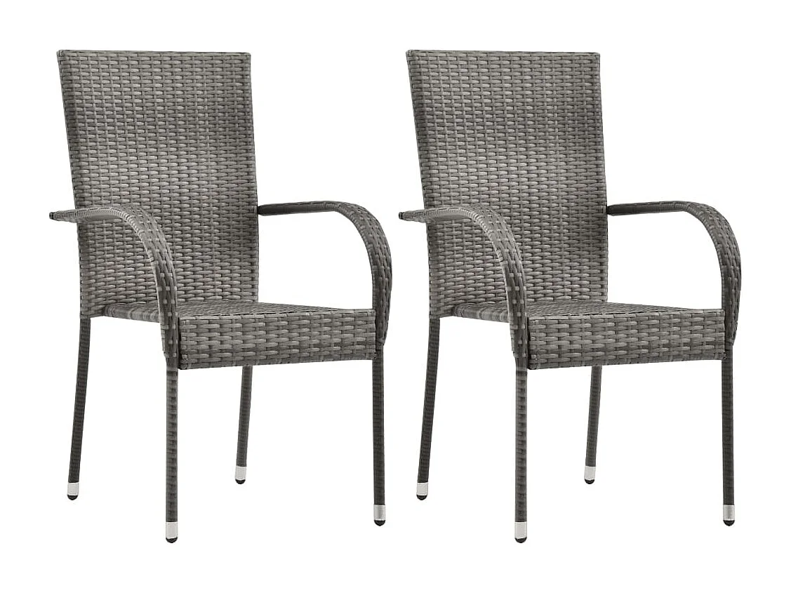 Ensemble de salle à manger de jardin 3 pcs Gris BE48953