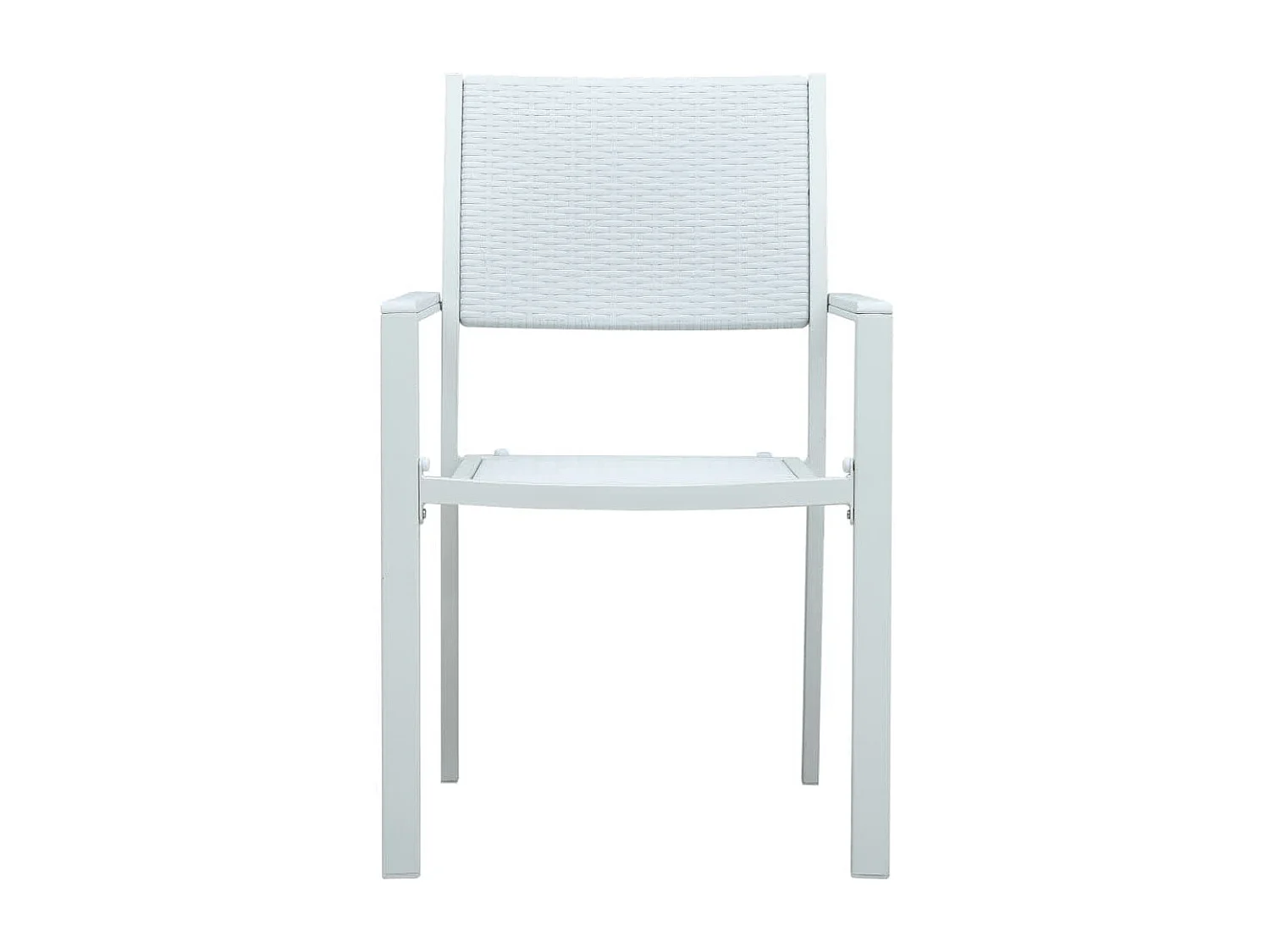 5 pcs conjunto de jantar para jardim branco PT120244