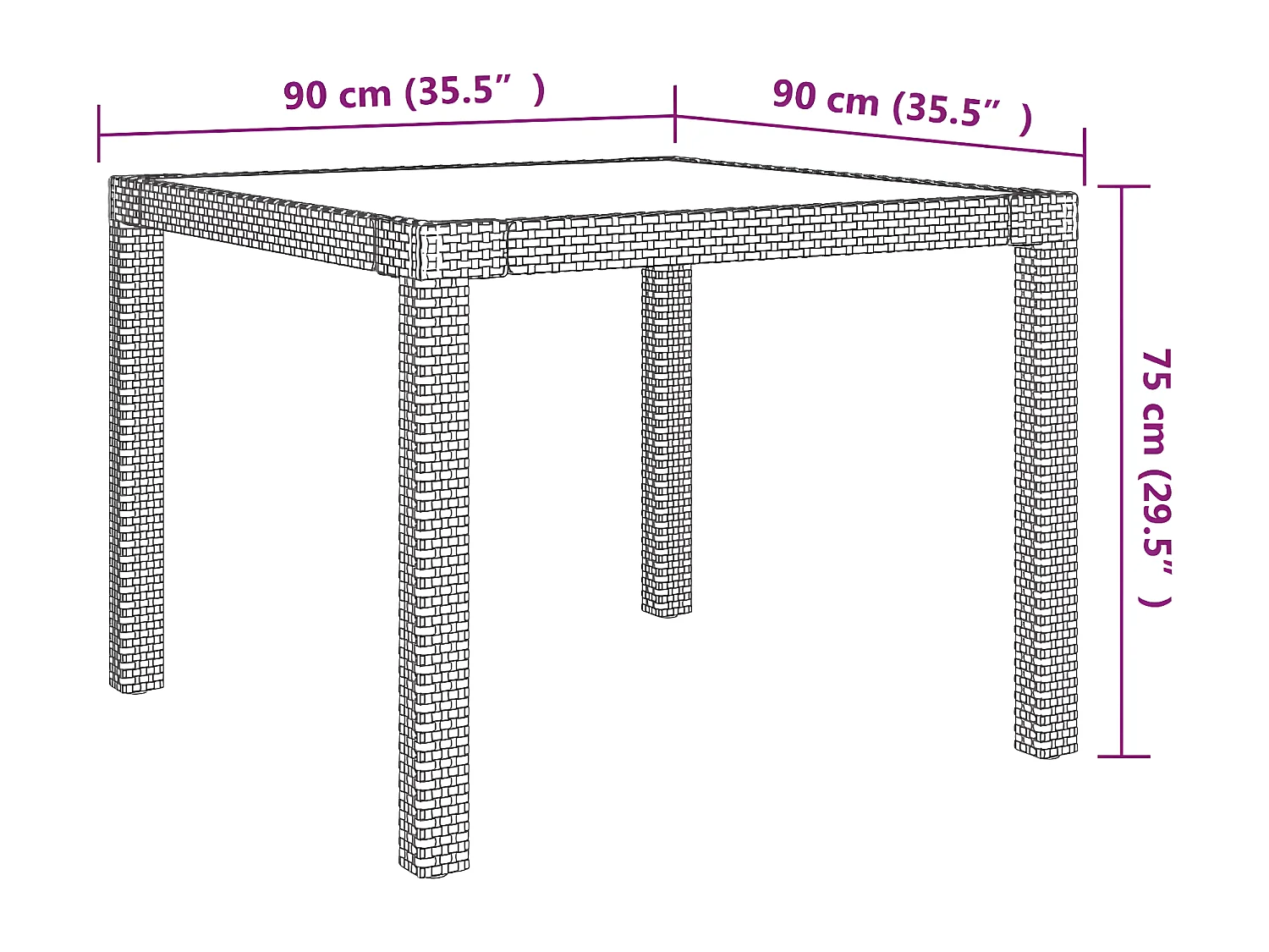 Salle à manger de jardin 5 pcs coussins Résine tressée Beige BE67453