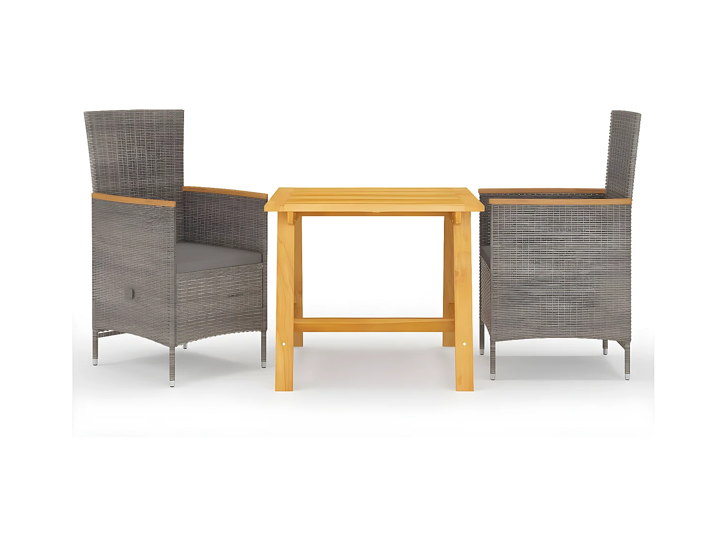 Ensemble de salle à manger de jardin 3 pcs Gris BE86504