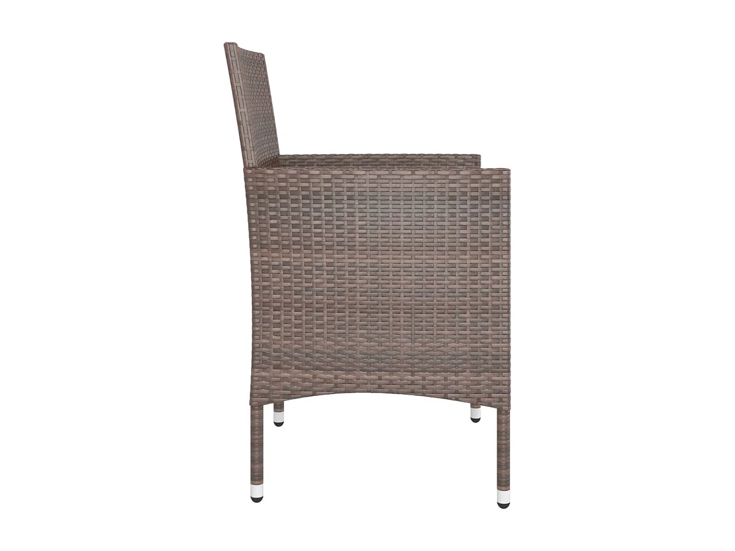Jeu de chaise et tabouret de jardin 4 pcs Résine tressée Marron REO25247