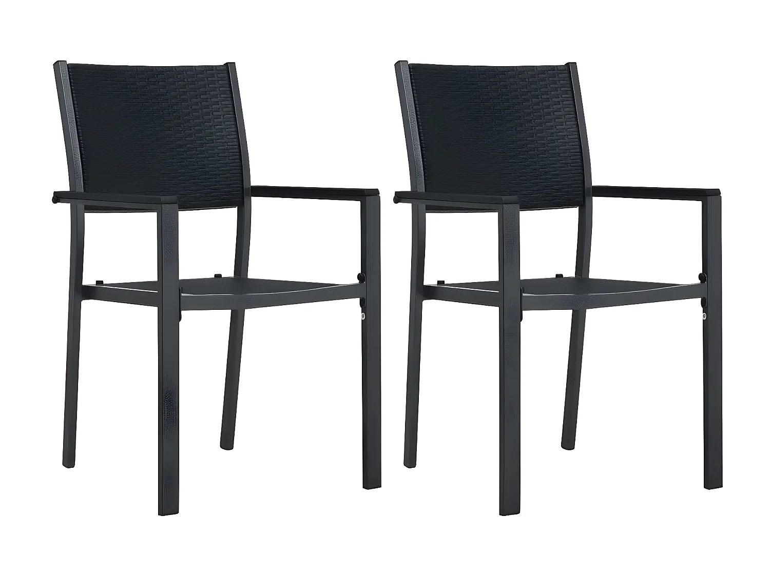Ensemble de salle à manger de jardin 3 pcs Noir BE22821