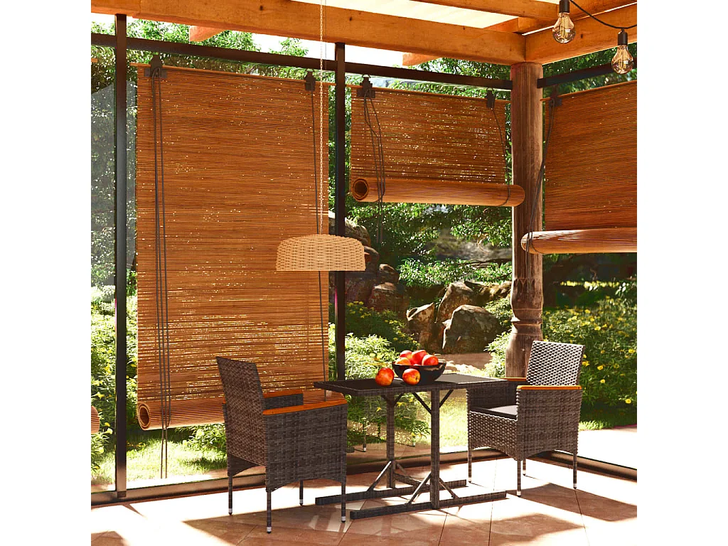 Ensemble de salle à manger de jardin 3 pcs Gris GFDF11180