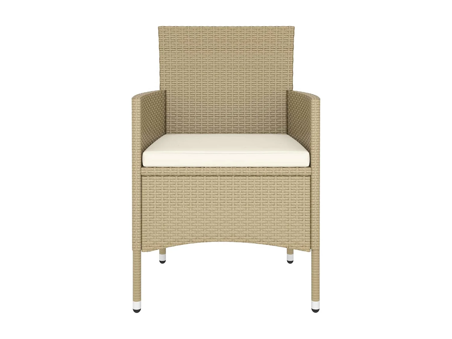 5-tlg. Garten-Essgruppe,Gartensitzgruppe Poly Rattan Beige -gkd39282