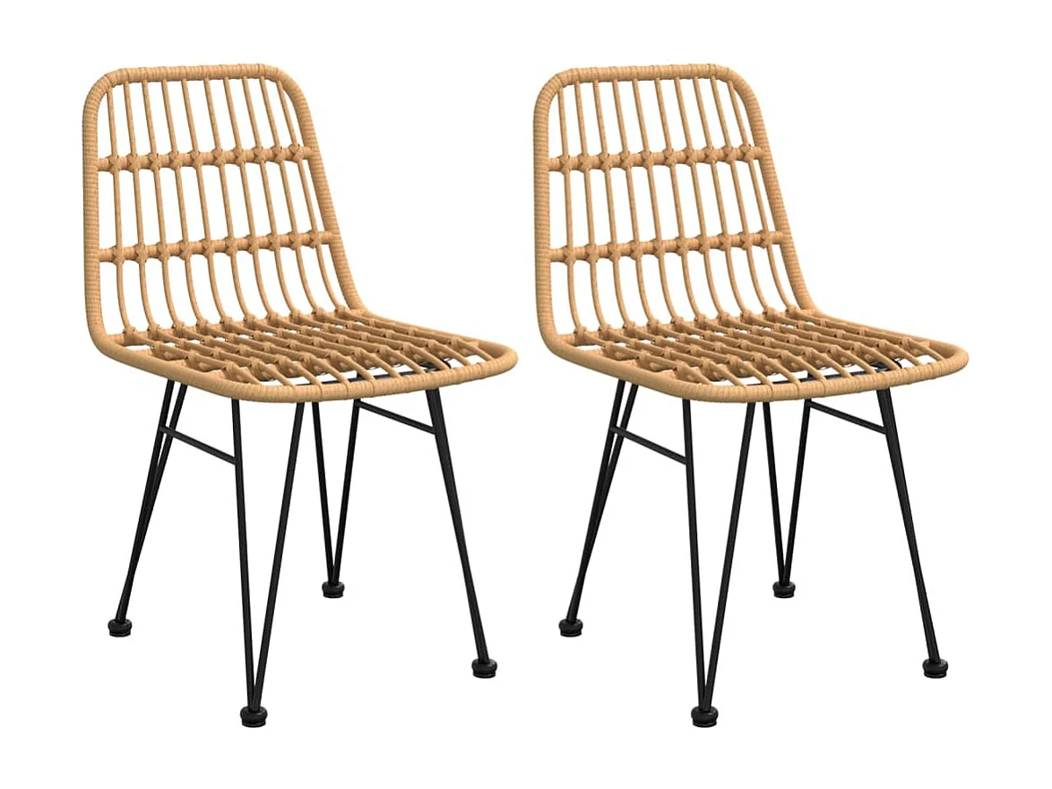 Ensemble à manger de jardin 3 pcs Résine tressée BE80159