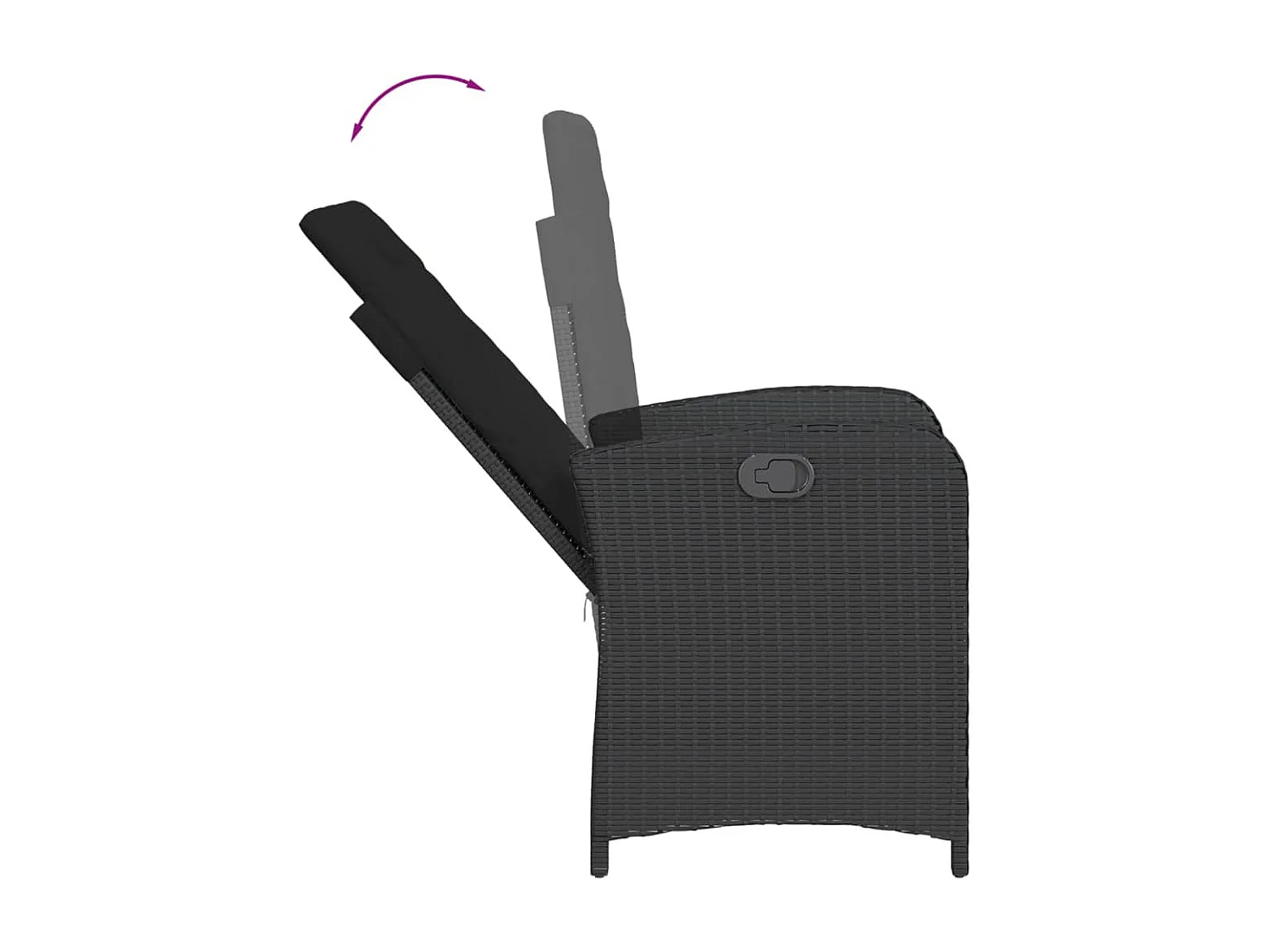 Ensemble à manger de jardin avec coussins 3 pcs Noir BE51878