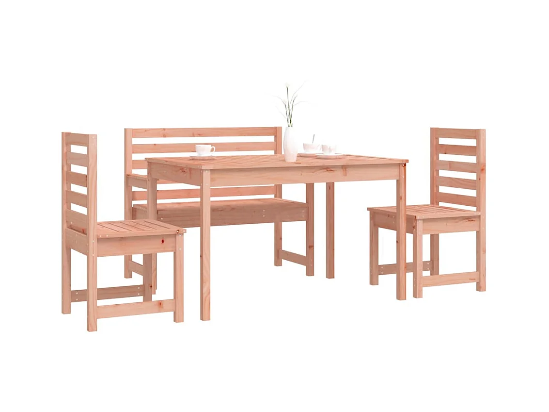 Comedor de jardín 4 pzas madera maciza abeto Douglas YOE23246