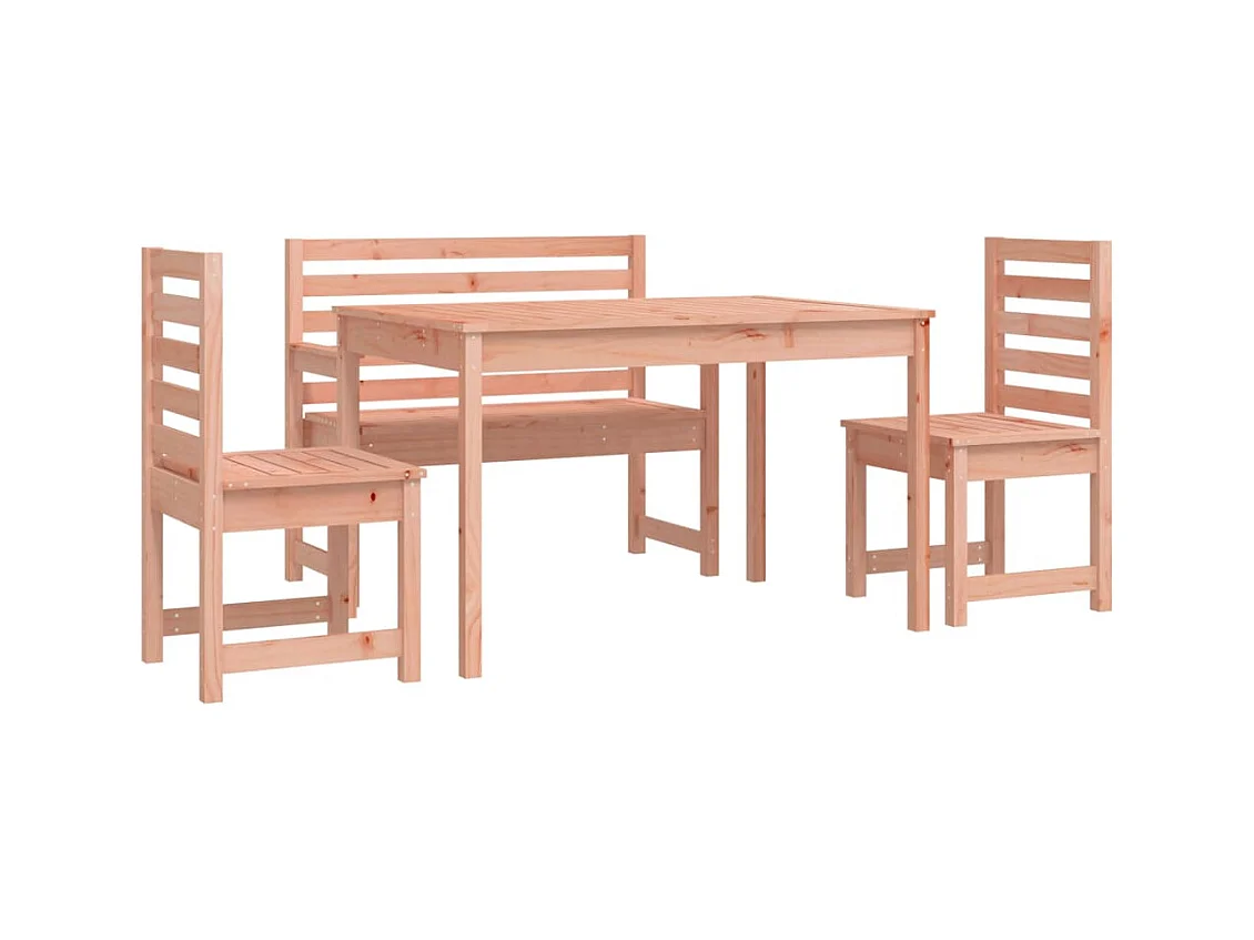 Comedor de jardín 4 pzas madera maciza abeto Douglas YOE23246