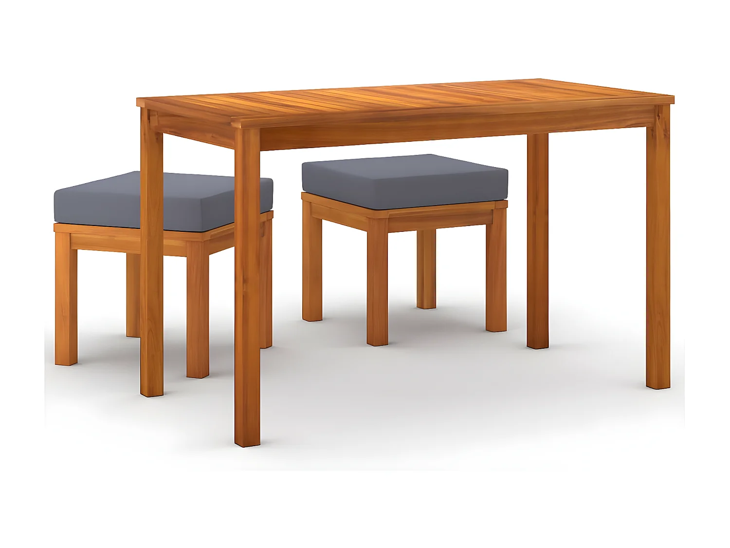 Ensemble à manger de jardin 3 pcs et coussins Acacia solide BE86047