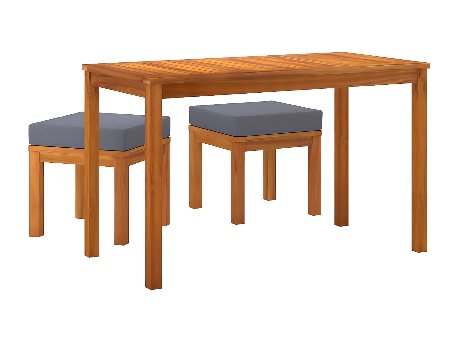 Ensemble à manger de jardin 3 pcs et coussins Acacia solide BE86047