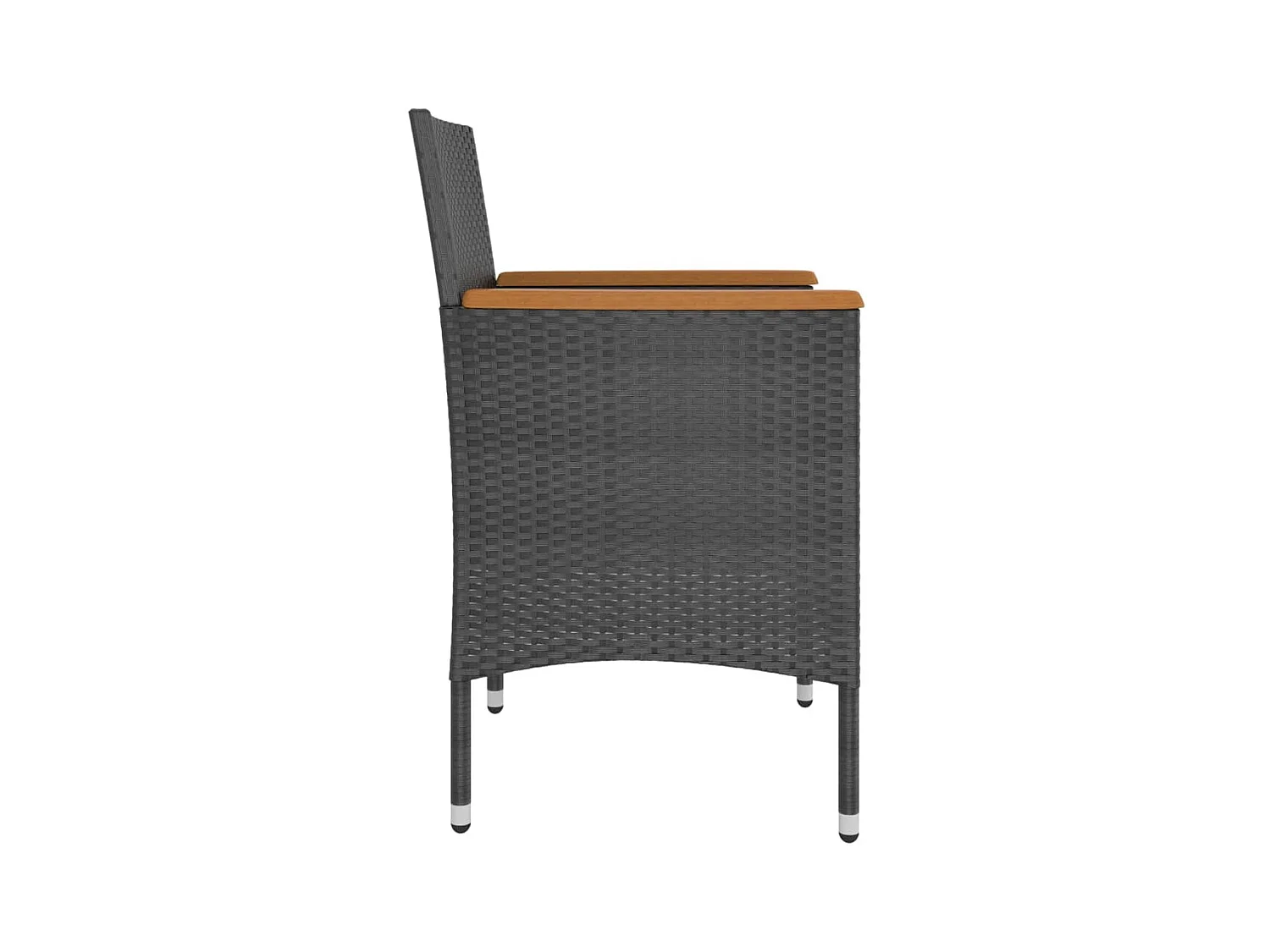 Comedor de jardín y taburetes jardín 4 pzas ratán sintético negro YOE79459