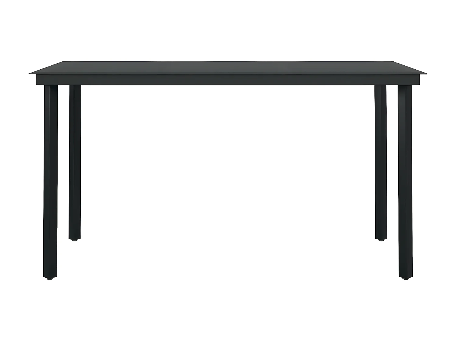 Ensemble à manger de jardin 5 pcs Gris et noir BE47233