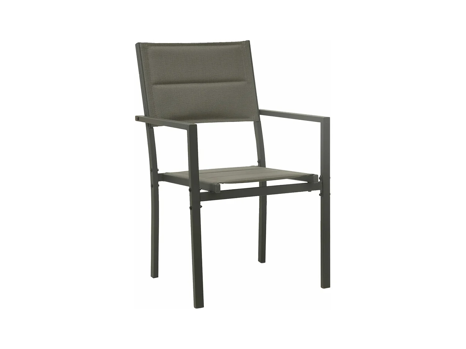 Comedor de jardín 3 piezas acero y textilene negro YOE54226