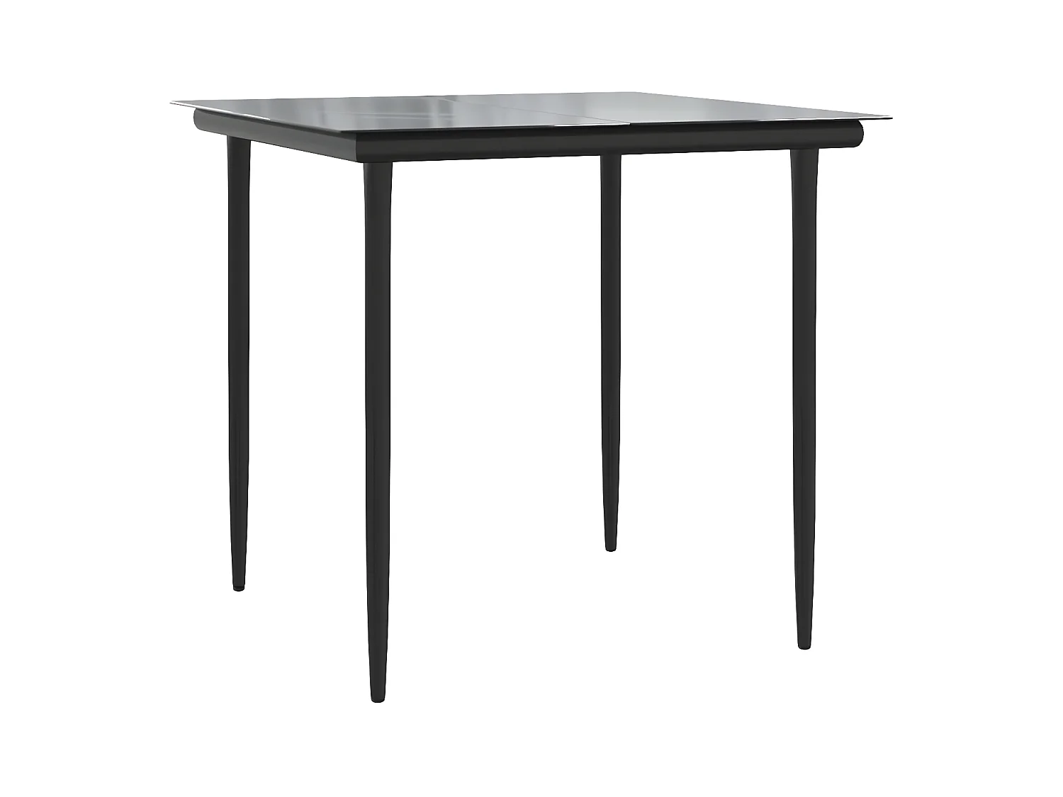 Comedor de jardín 3 piezas acero y textilene negro YOE54226