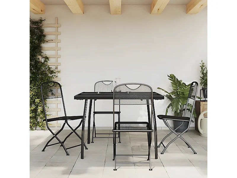 5-delige Tuinset metaalgaas antracietkleurig NL396023