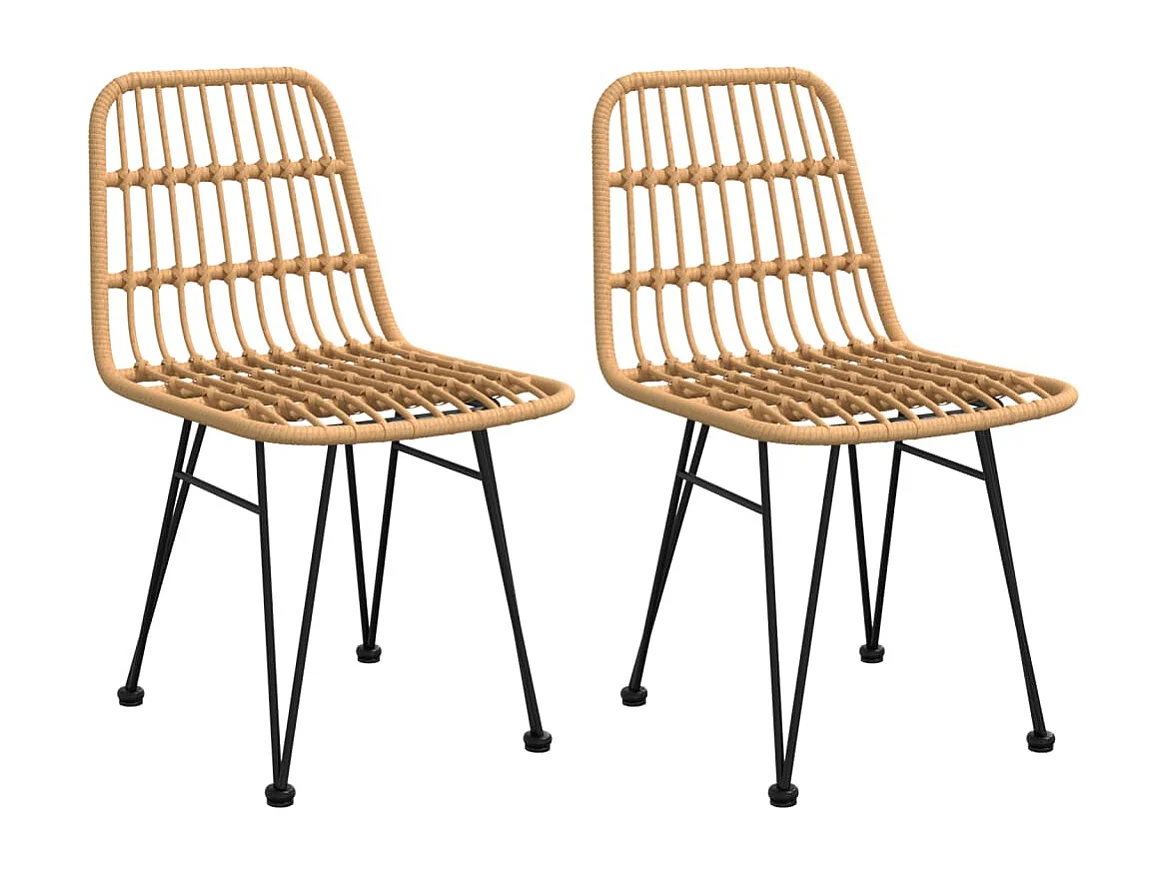 3-tlg. Garten-Essgruppe,Gartensitzgruppe Poly Rattan -gkd51083