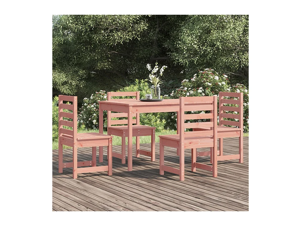 Ensemble à manger de jardin 5 pcs bois massif Douglas BE80225