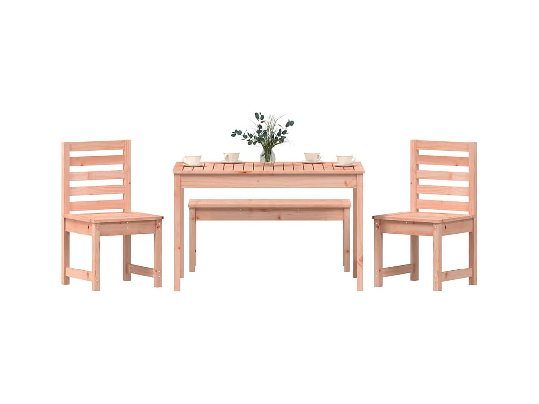 4-tlg. Garten-Essgruppe,Gartensitzgruppe Massivholz Douglasie -gkd37073