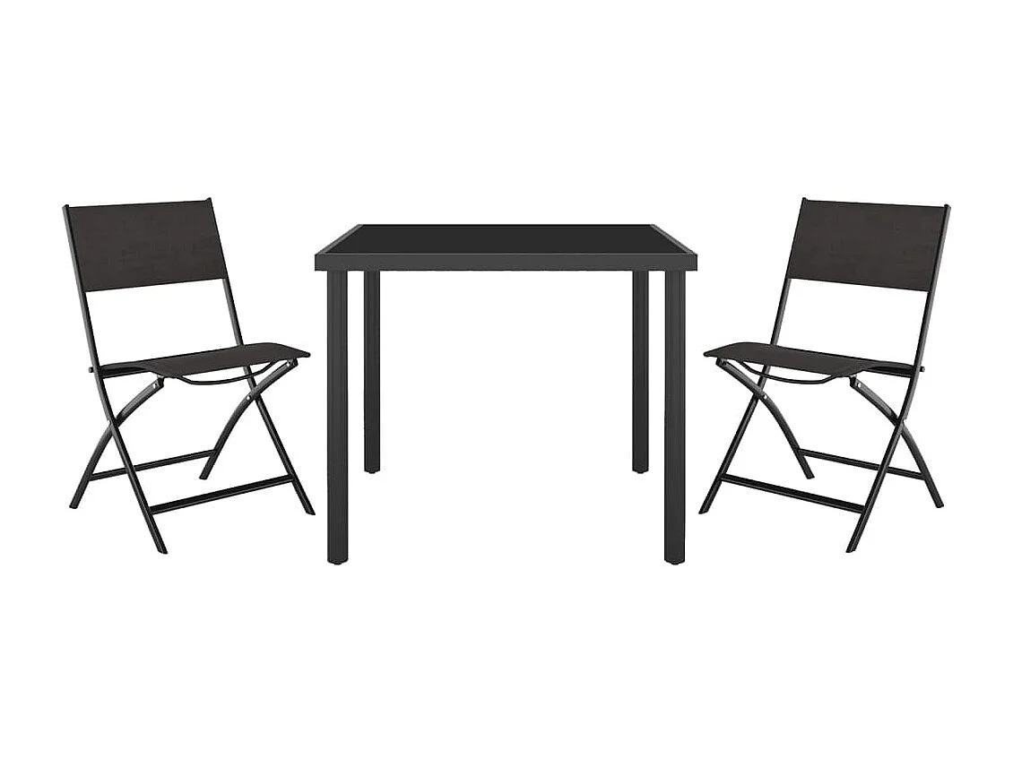 Ensemble de salle à manger d'extérieur 3 pcs Acier GFDF22396