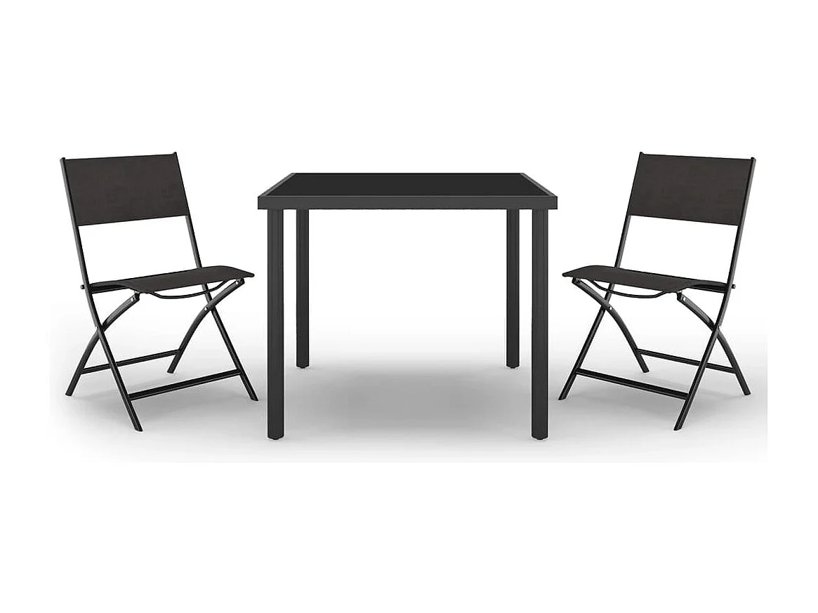 Comedor de jardín 3 piezas acero YOE60153