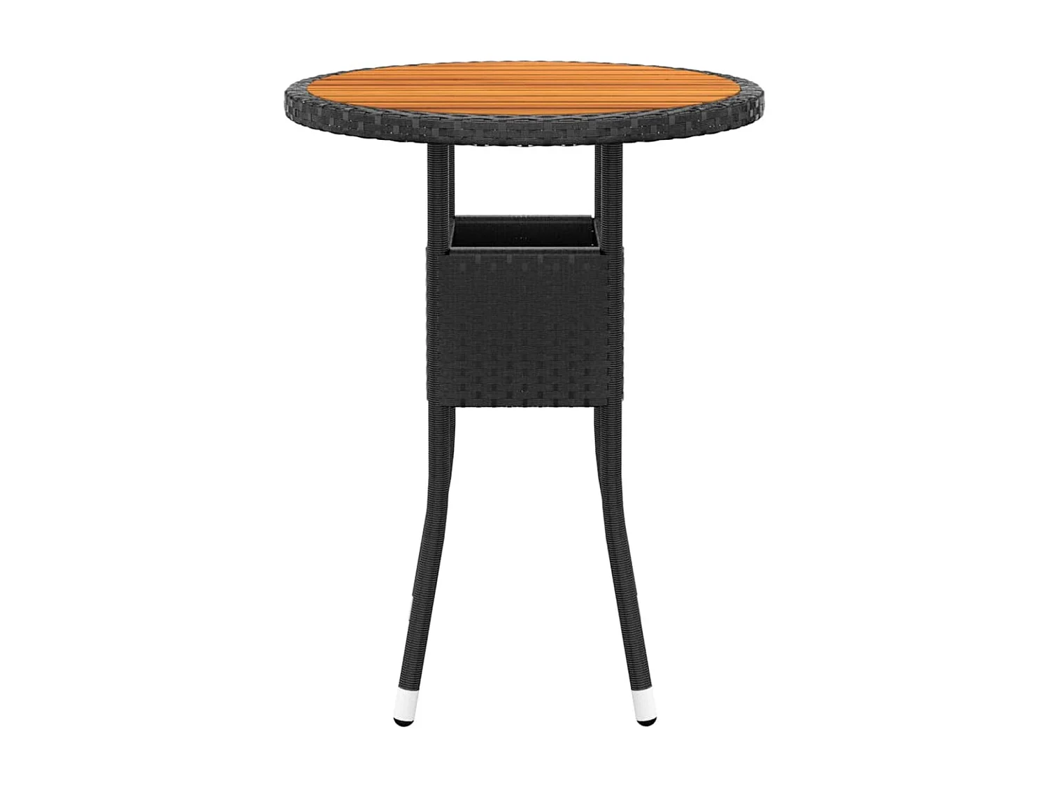 3-tlg. Garten-Essgruppe,Gartensitzgruppe Poly Rattan Schwarz -gkd85287