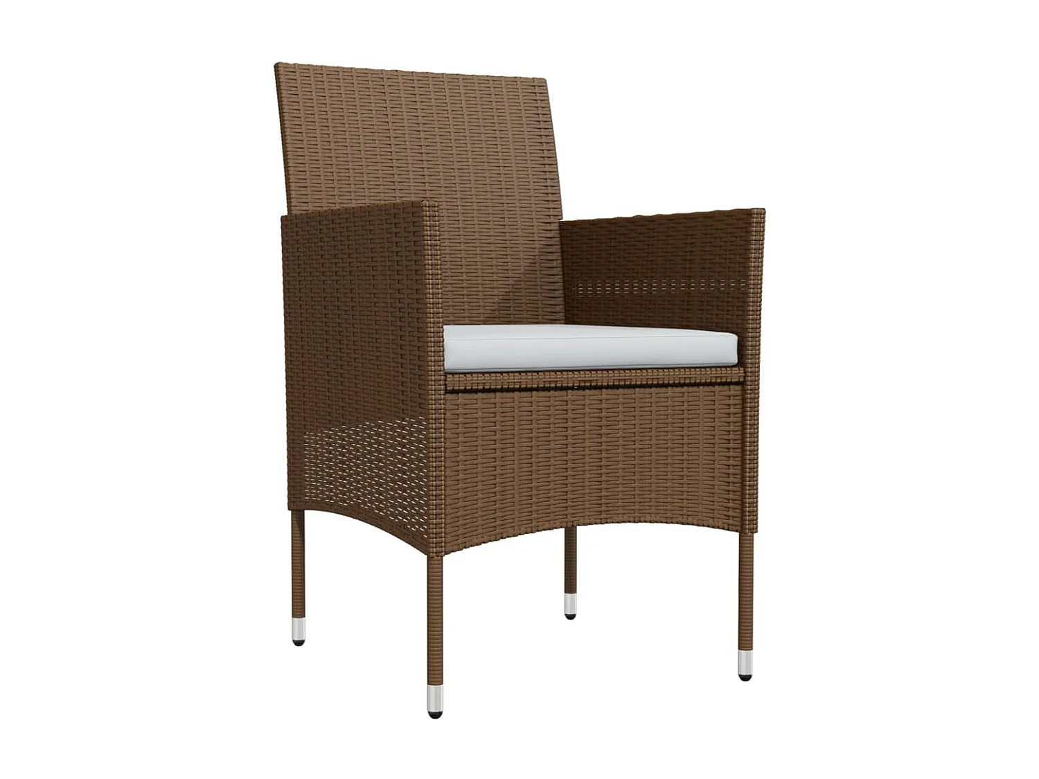 Ensemble à manger de jardin coussins 5 pcs Marron/noir GFDF99107