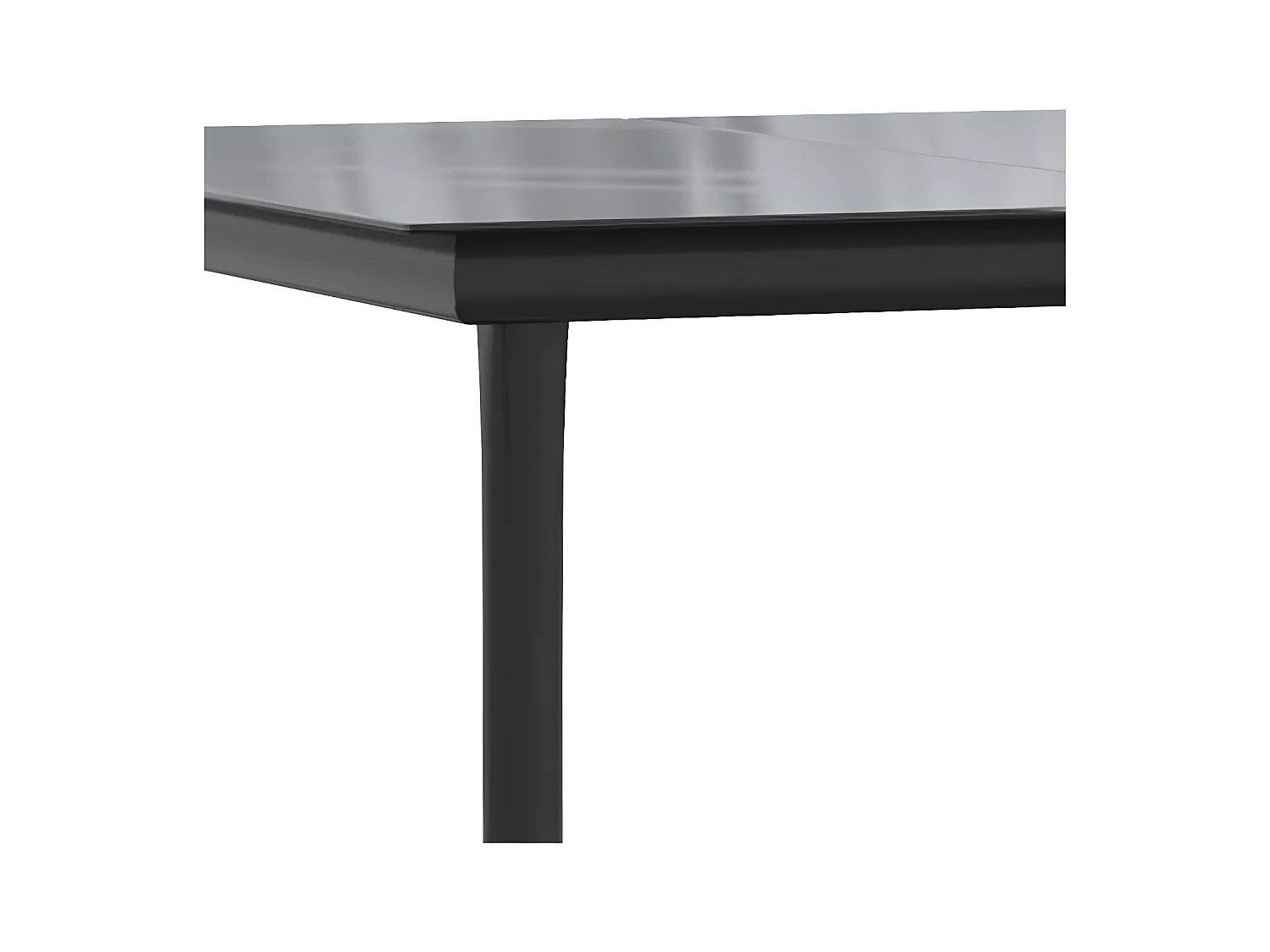 5-tlg. Garten-Essgruppe,Gartensitzgruppe Schwarz Stahl und Textilene -gkd36233