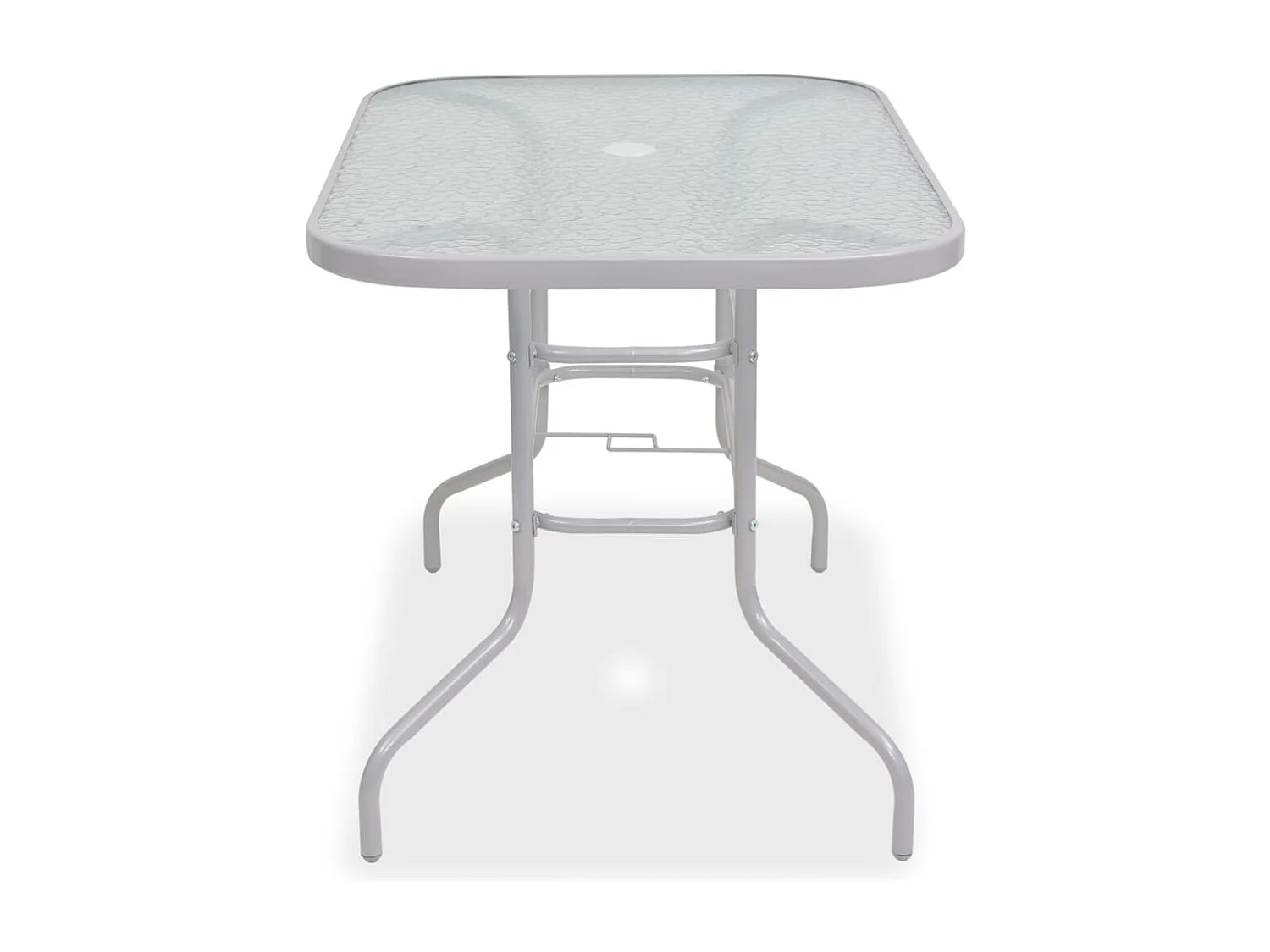 Salle à manger de jardin 8 pcs Acier et textilène Gris BE45395