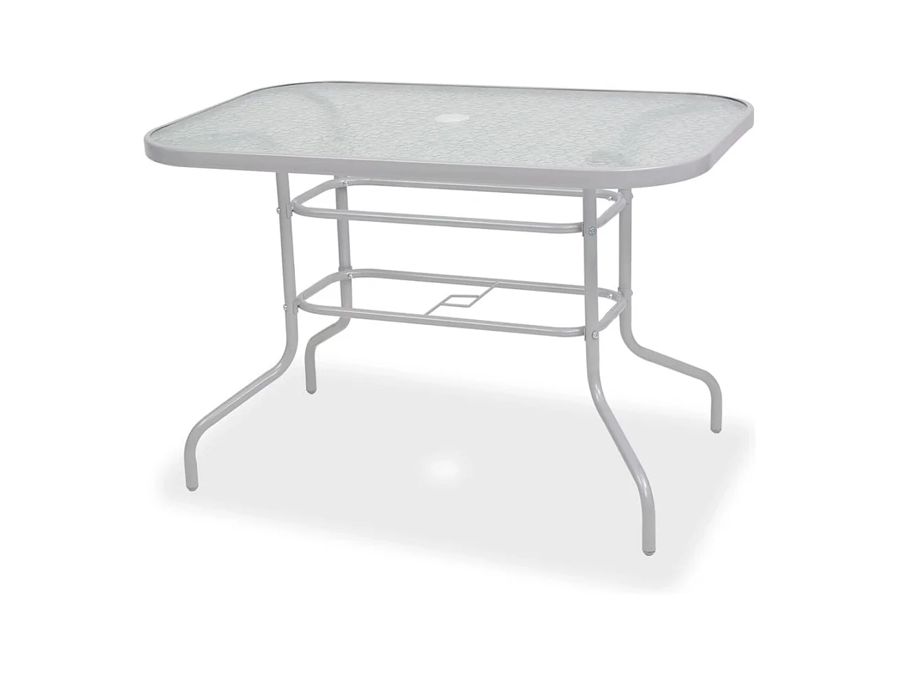 Comedor de jardín 8 piezas acero y textilene gris YOE79623