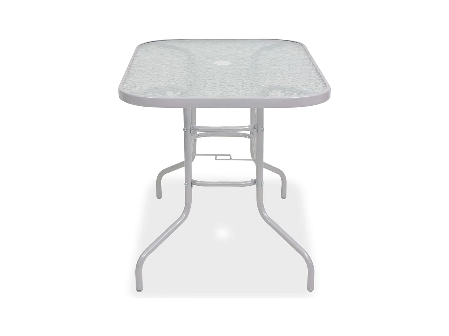 Comedor de jardín 8 piezas acero y textilene gris YOE79623