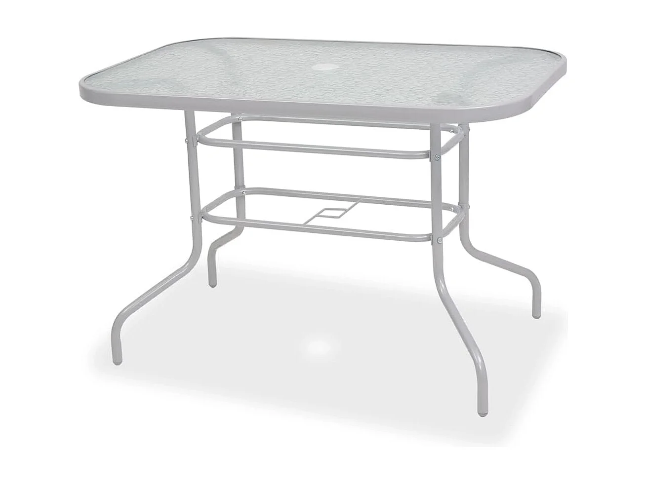 Salle à manger de jardin 8 pcs Acier et textilène Gris BE45395