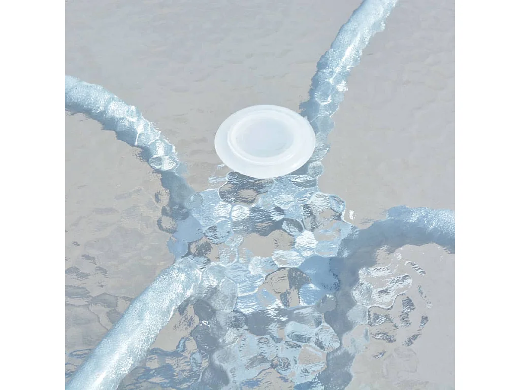 Comedor de jardín 5 piezas de acero negro YOE62693