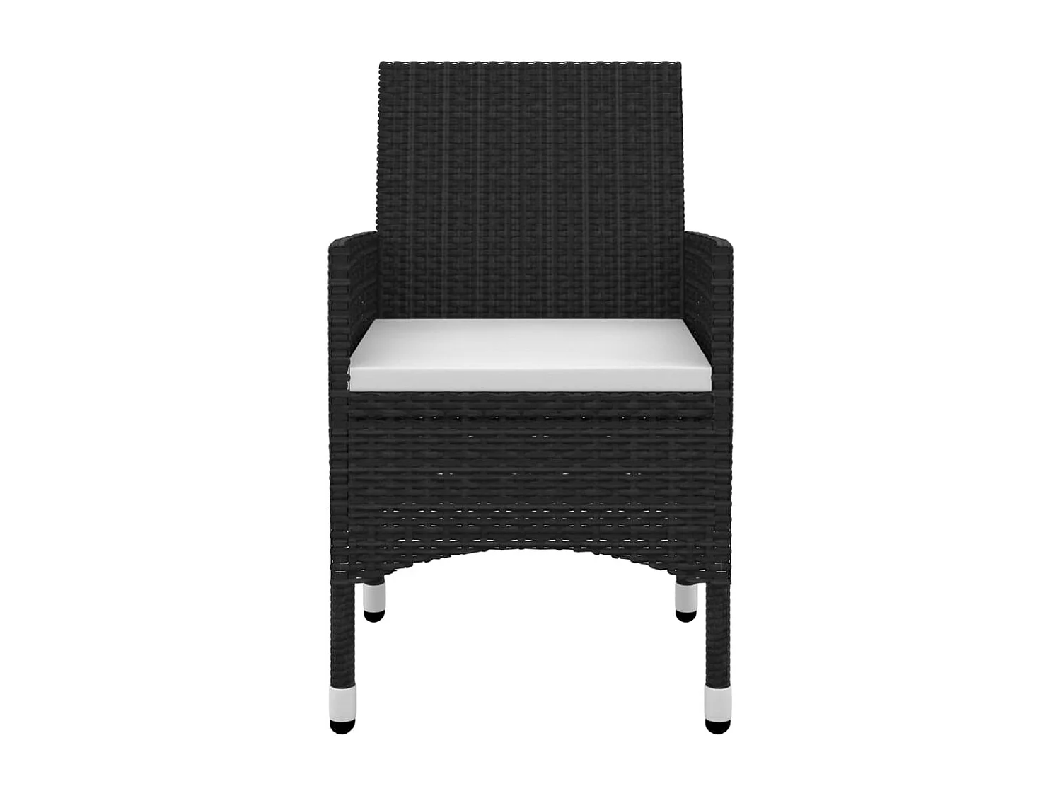 3-delige Tuinset met kussens poly rattan en glas NL537320