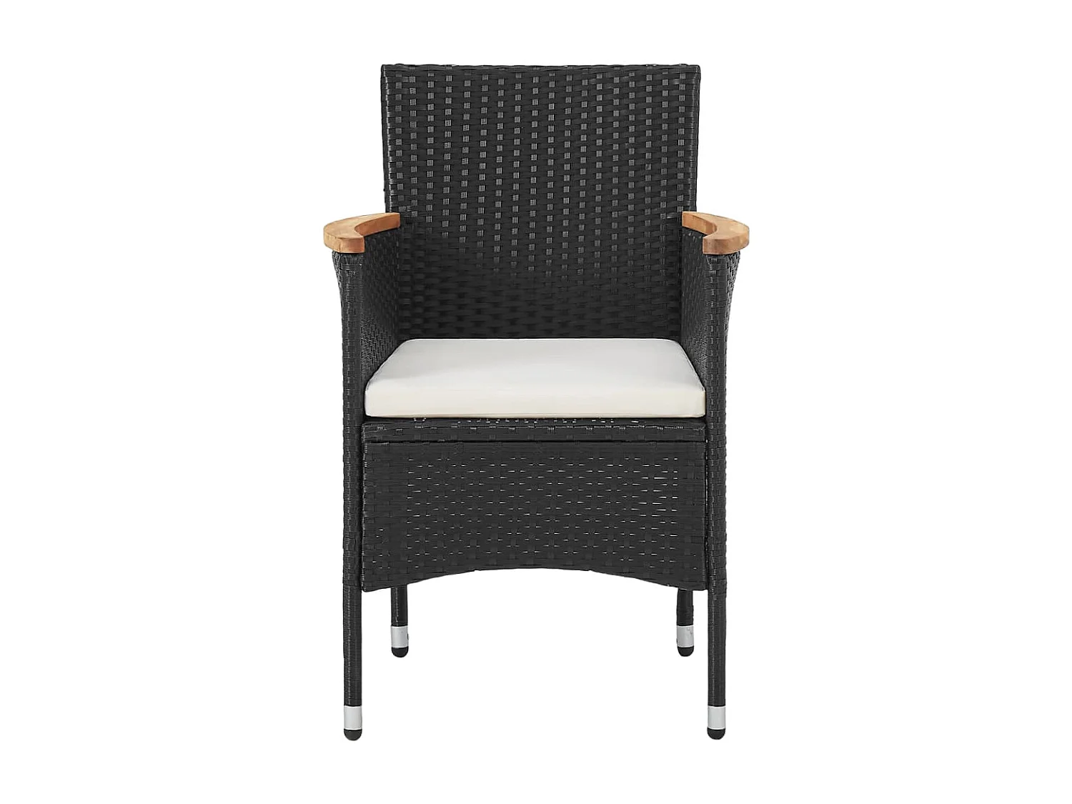 3-delige Tuinset poly rattan zwart NL965158