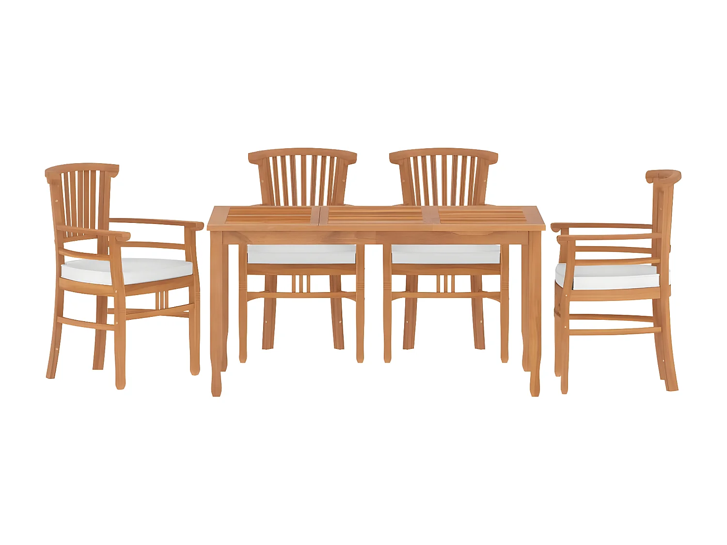 Ensemble à manger de jardin 5 pcs Bois de teck massif BE12468