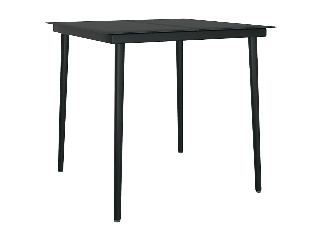 3 pcs conjunto de jantar para jardim preto PT527889