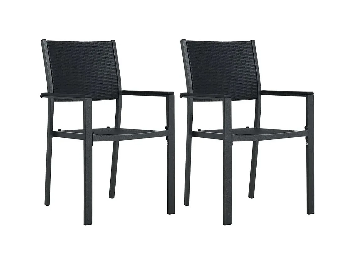 Ensemble de salle à manger de jardin 3 pcs Noir BE33566
