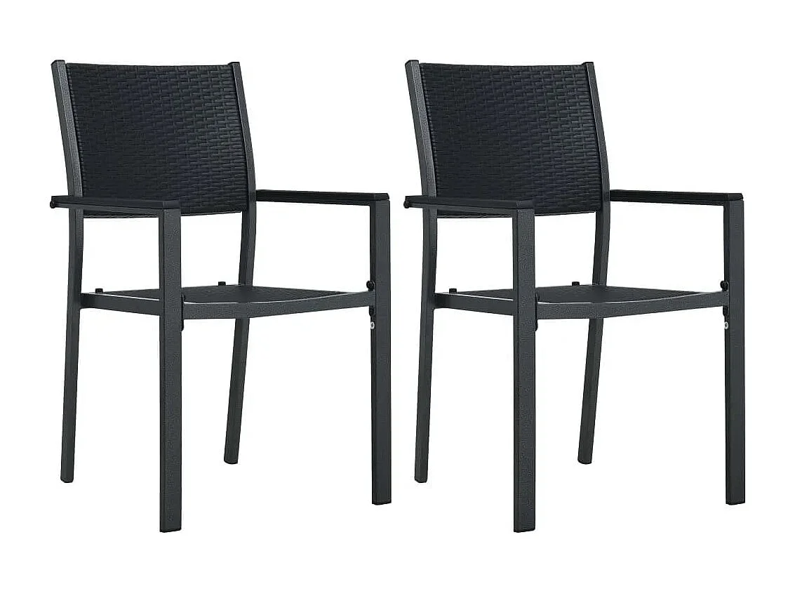 Ensemble de salle à manger de jardin 3 pcs Noir BE33566