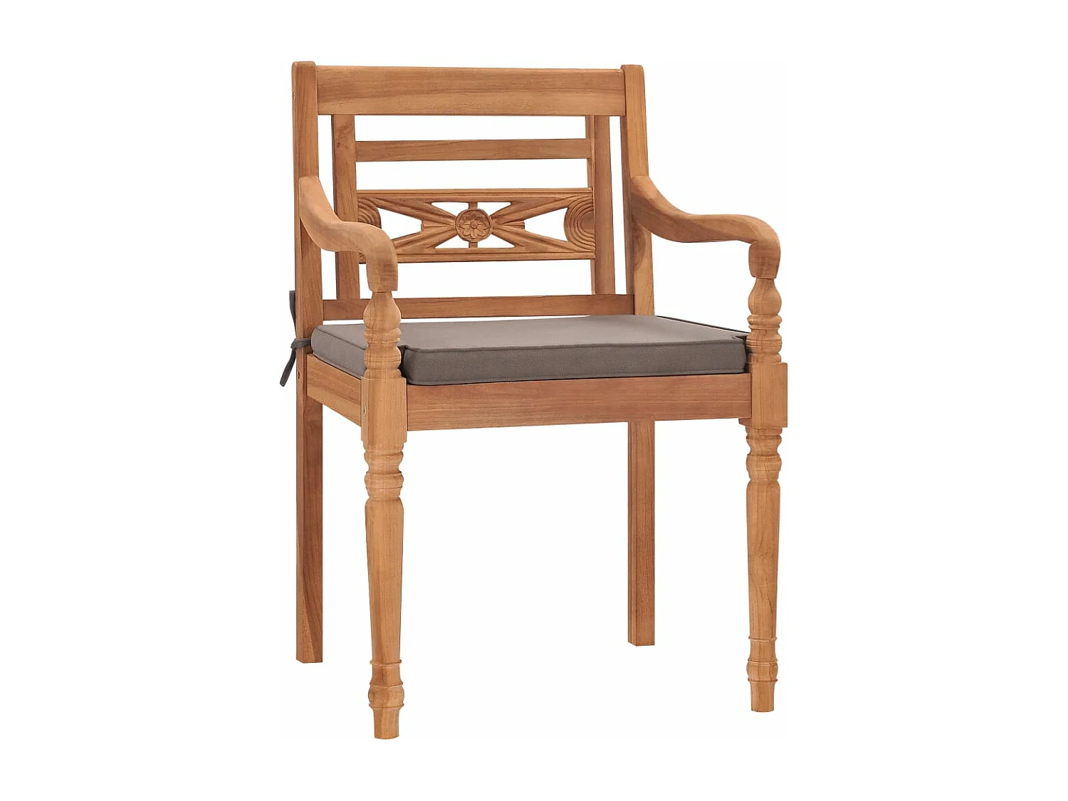 Ensemble à manger de jardin coussins 5 pcs Bois de teck massif BE96373