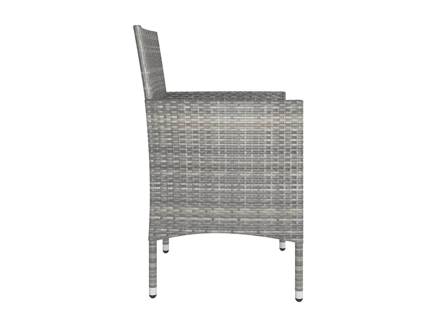 Jeu de chaise et tabouret de jardin 4 pcs Résine tressée Gris REO48873