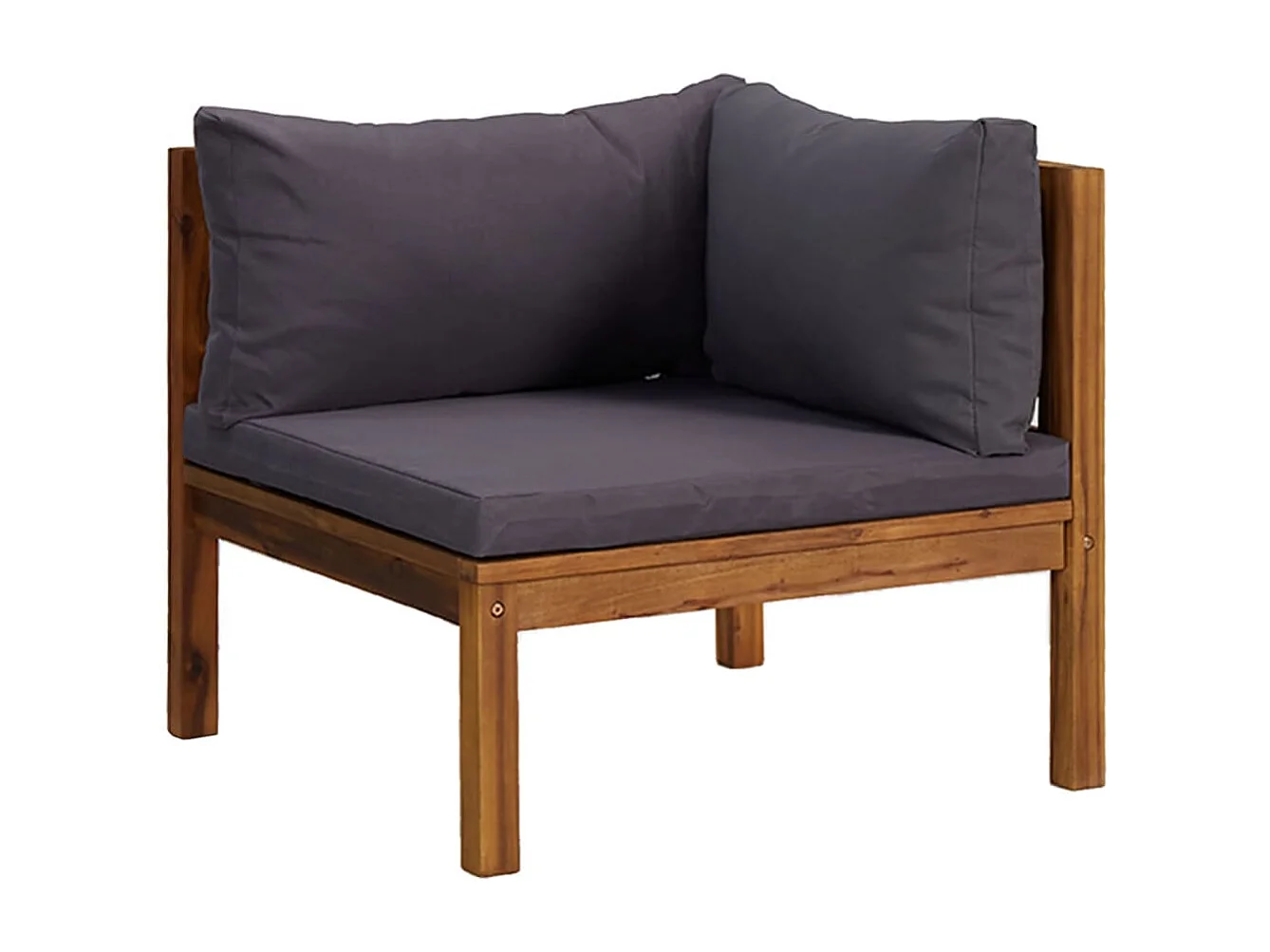 Salon de jardin 4 pcs avec coussin Bois d'acacia solide BE10138