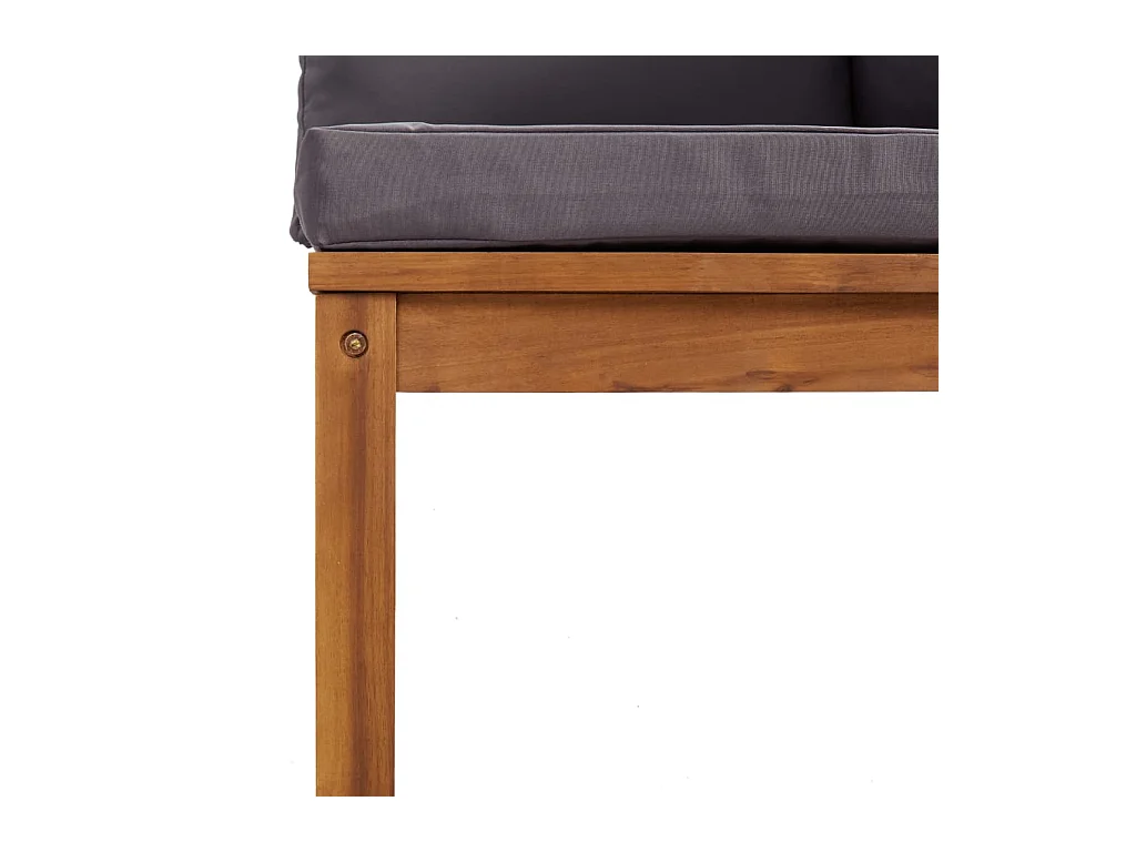 4-tlg. Garten-Sitzgruppe: Sofa + Tisch | Garten-Lounge-Set mit Auflage Massivholz Akazie -GKD279279