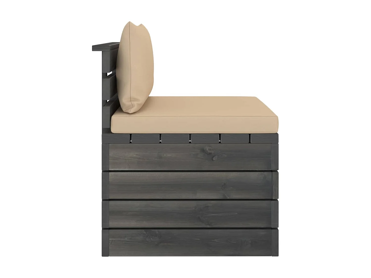 Salon palette de jardin 2 pcs avec coussins Bois de pin massif BE39325