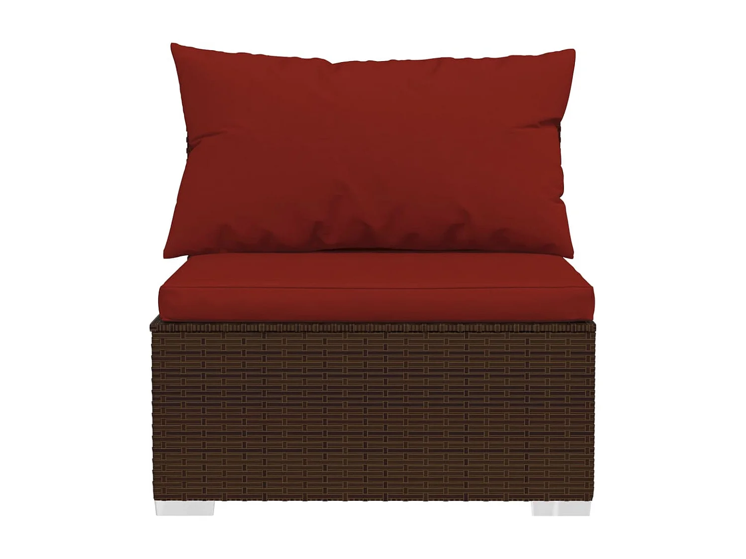 2-tlg. Garten-Sitzgruppe | Garten-Lounge-Set mit Kissen Poly Rattan Braun -GKD251848