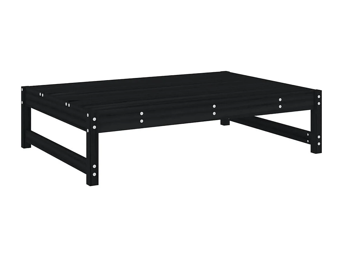 4-delige Loungeset massief grenenhout zwart NL63296