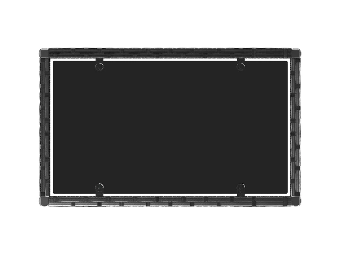 4-tlg. Garten-Sitzgruppe: Sofa + Tisch | Garten-Lounge-Set mit Kissen Schwarz Poly Rattan -GKD333698