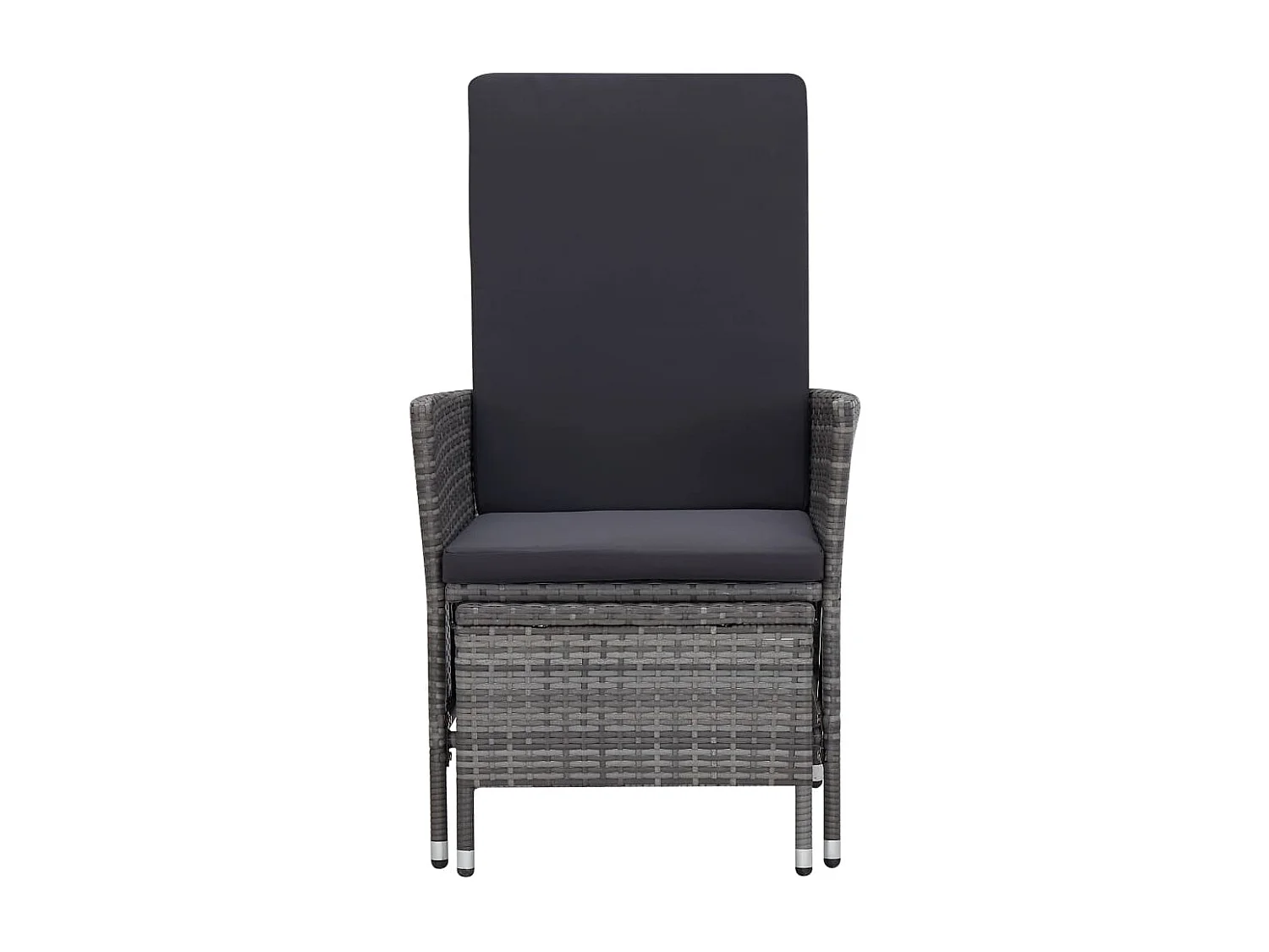 Salon de jardin 3 pcs avec coussins Résine tressée Gris BE38390