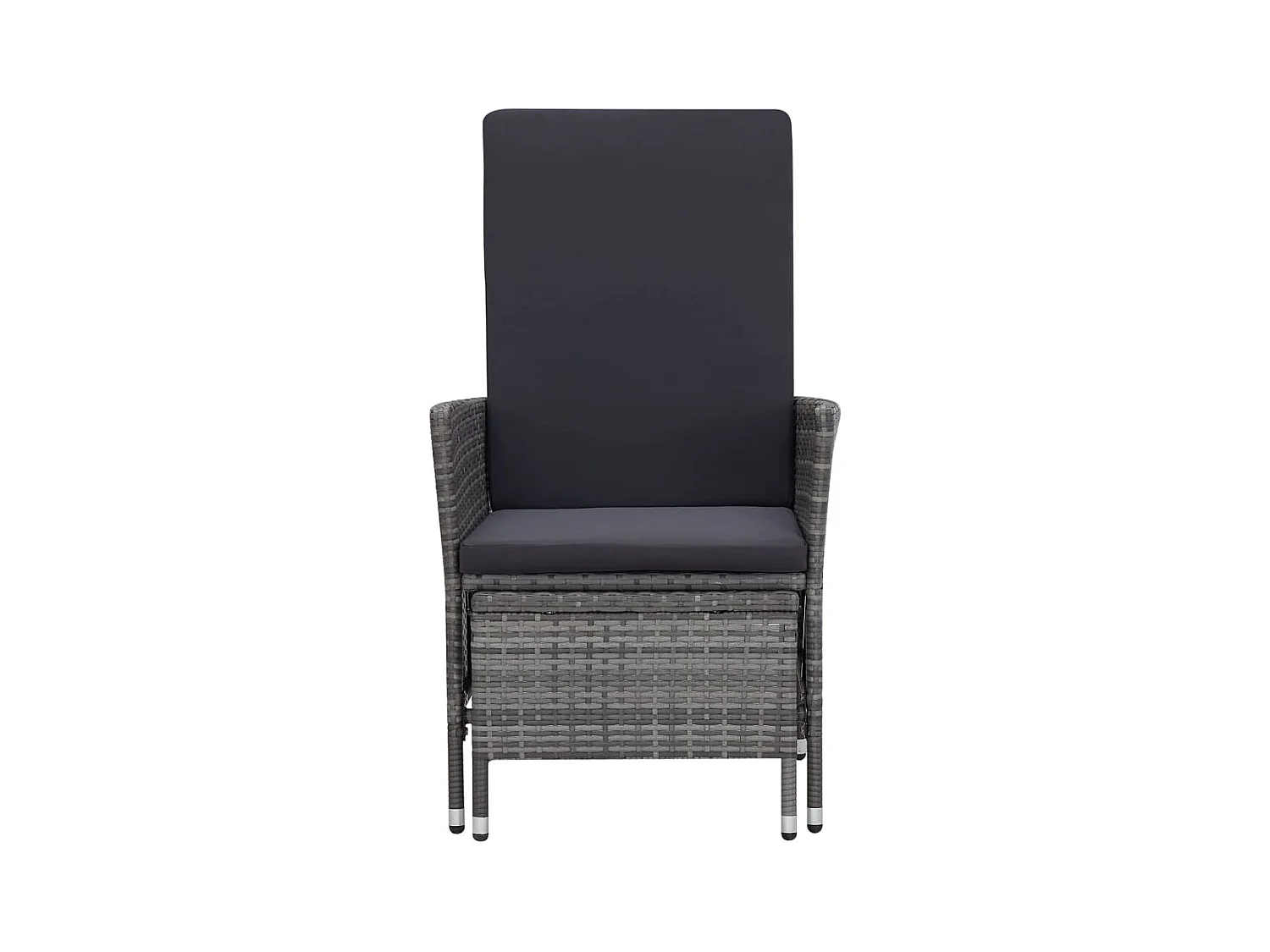 3-tlg. Garten-Sitzgruppe: Sofa + Tisch | Garten-Lounge-Set mit Kissen Poly Rattan Grau -GKD341957