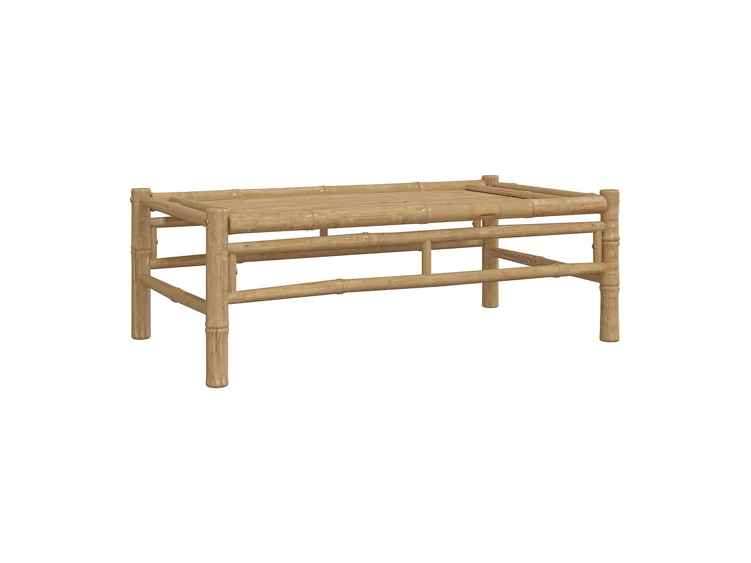 3-tlg. Garten-Sitzgruppe: Sofa + Tisch | Garten-Lounge-Set mit Dunkelgrauen Kissen Bambus -GKD235975